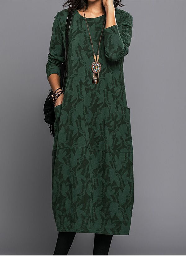 Relaxed floral midi dress for women | Amara -2