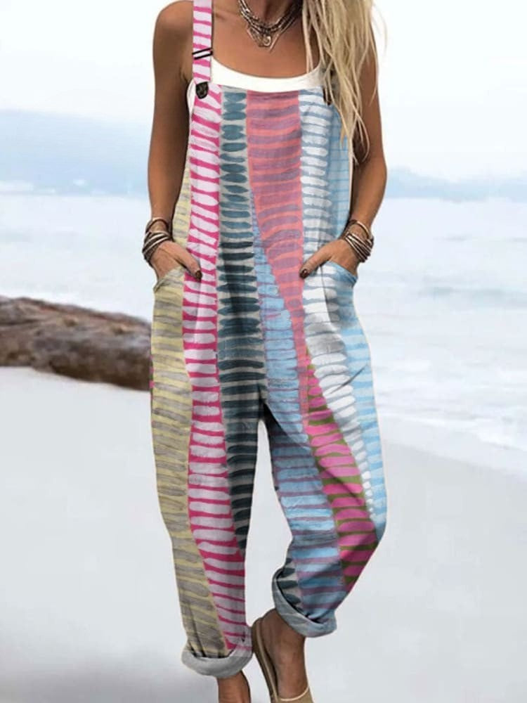 Casual striped jumpsuit for women | Coastal Rhythm