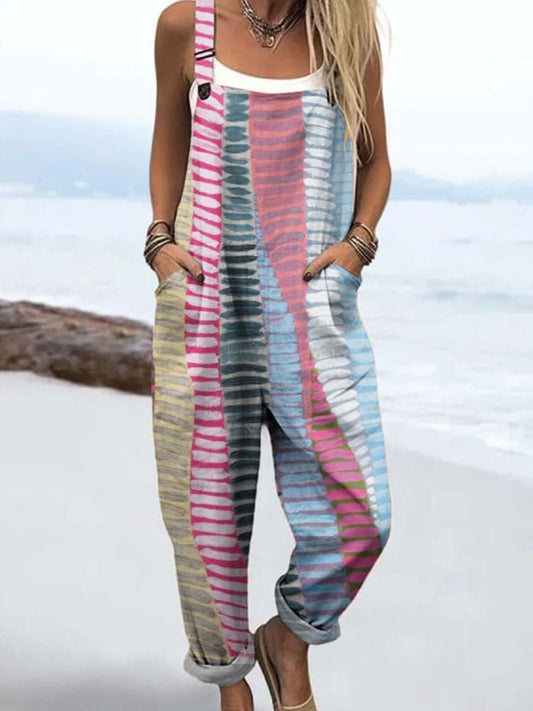 Casual striped jumpsuit for women | Coastal Rhythm