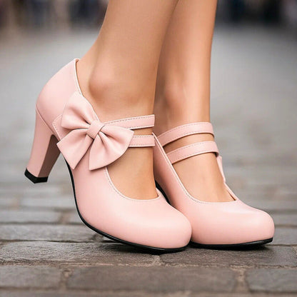 Classic bow-detail elegant heels for women | Bella -5