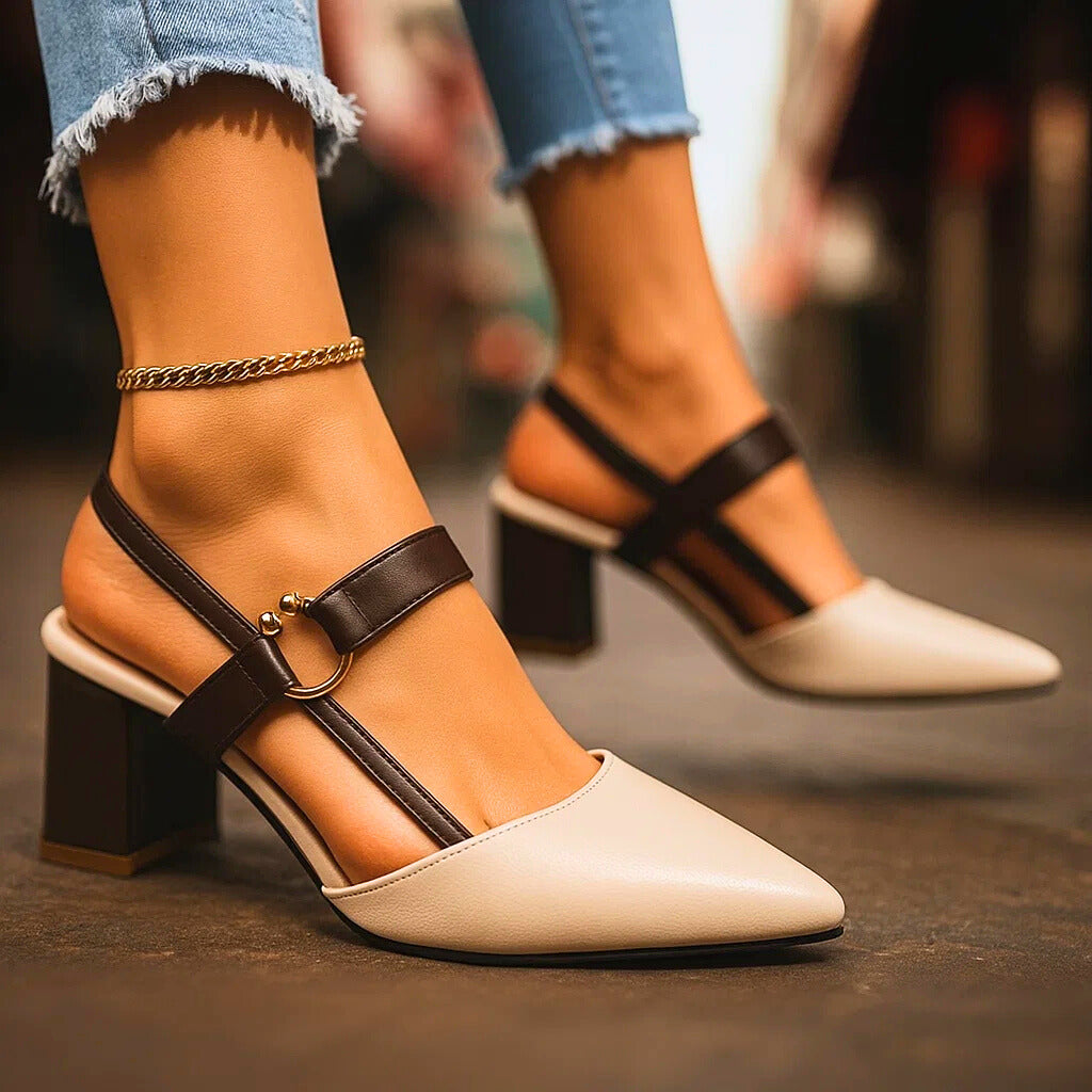 Classic comfort everyday heels for women | Elowen -6