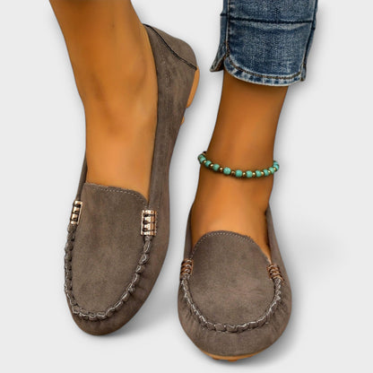 Slip-on moccasin loafers with refined detailing for women | Bianca