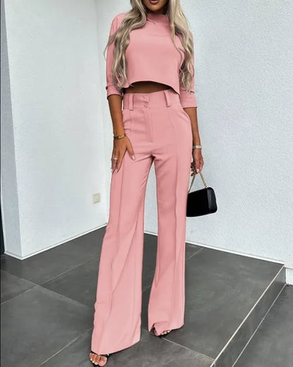 Autumn fashion versatile matching set for women | Adeline -3