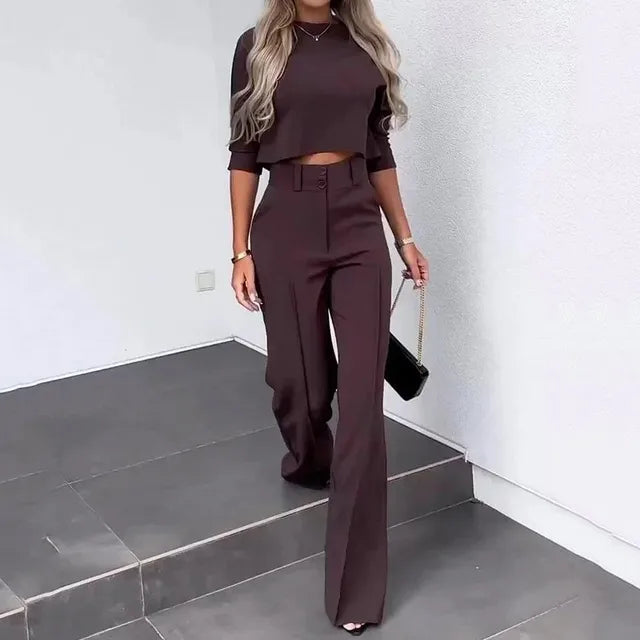 Autumn fashion versatile matching set for women | Adeline -6