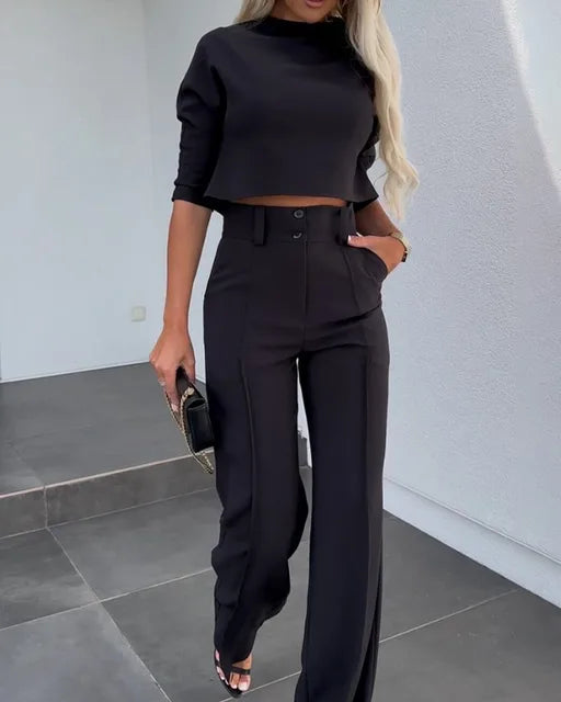 Autumn fashion versatile matching set for women | Adeline -1