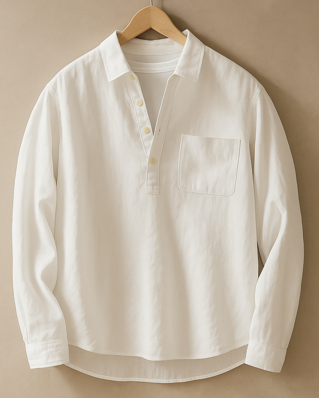 Relaxed popover shirt for men | Calder -2