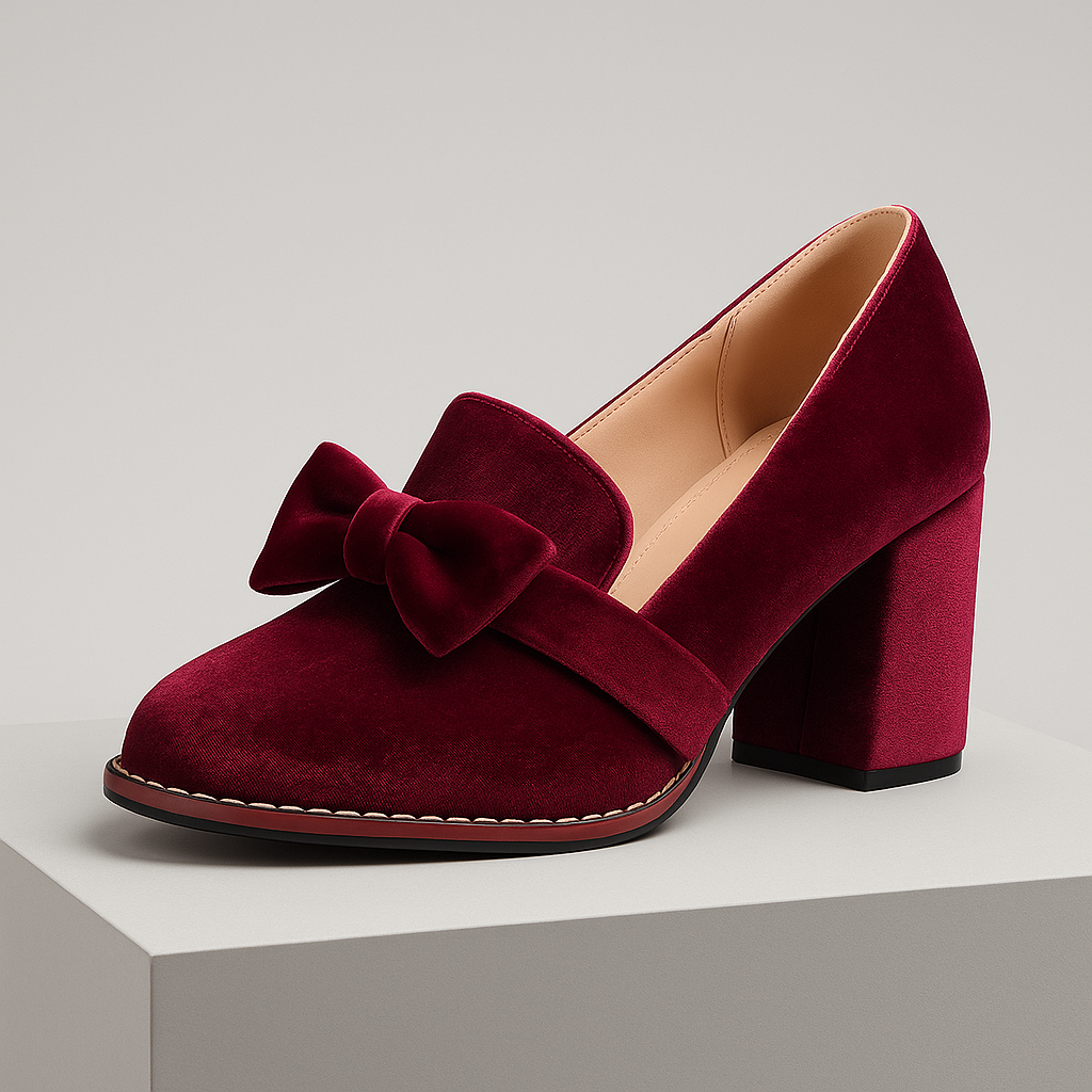 Classic velvet pump heels for women | Veloria -1
