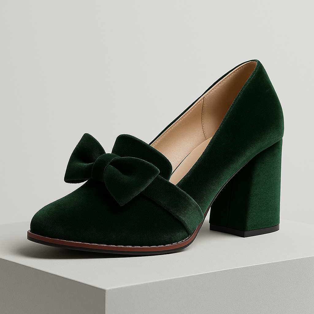 Classic velvet pump heels for women | Veloria -2