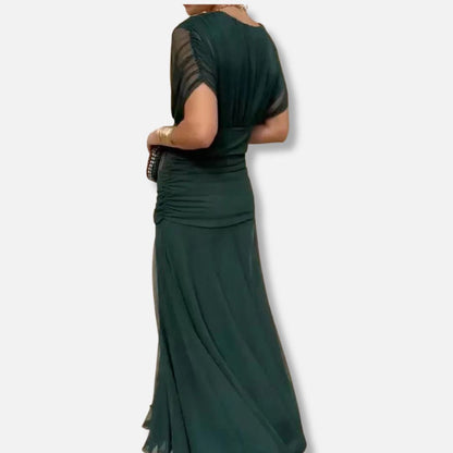 Elegeant V-neck maxi dress for women | Amara -14