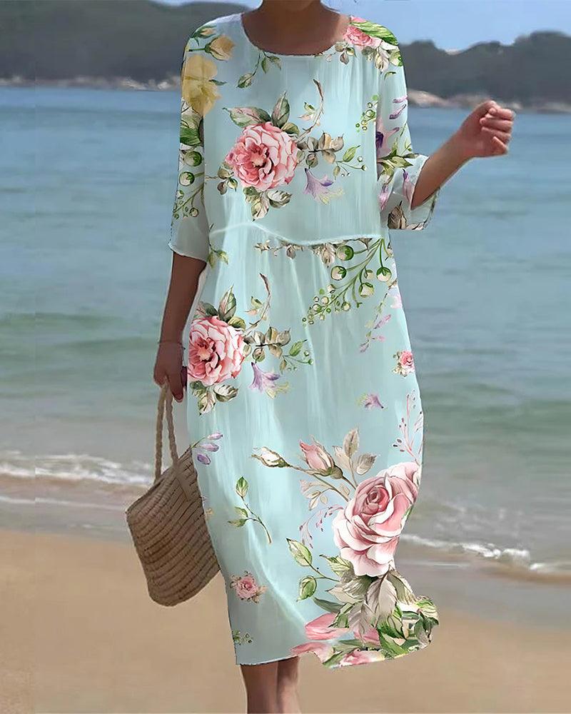 Hillary elegant floral dress for women -1