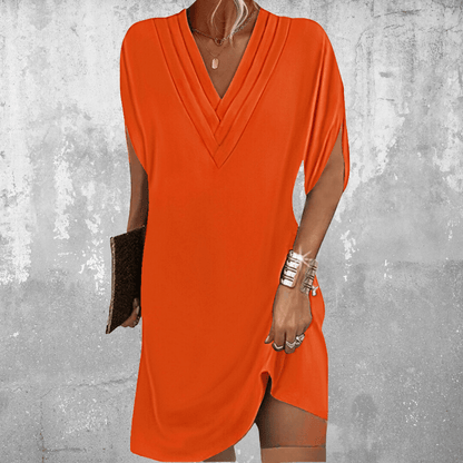 Elegant tummy-covering everyday dress for women | Amelia -5
