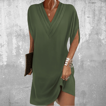 Elegant tummy-covering everyday dress for women | Amelia -1