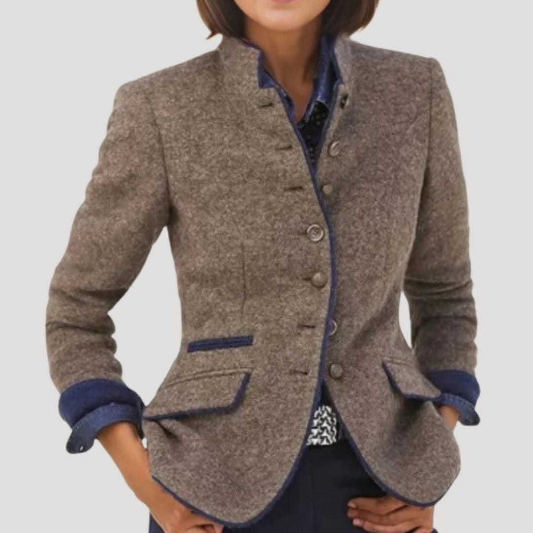 Tweed jacket with fitted silhouette for women | Elowen