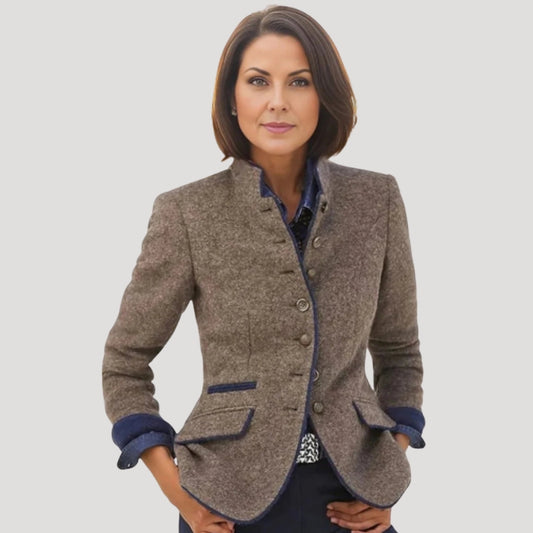 Tweed jacket with fitted silhouette for women | Elowen