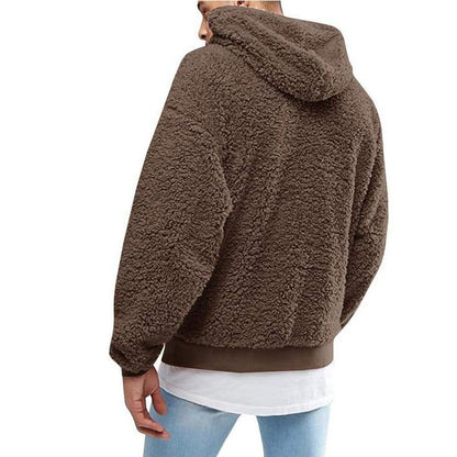 Fluffy teddy hoodie with hood for men | Arvid