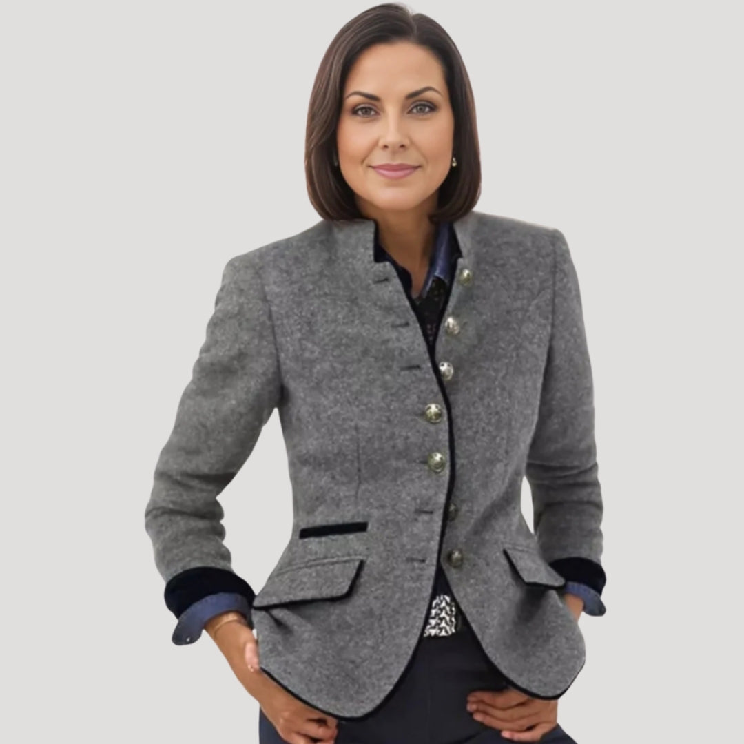 Tweed jacket with fitted silhouette for women | Elowen