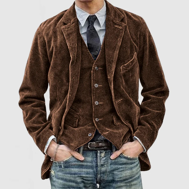 Classic timeless blazer and vest suit set for men | Oliver -3