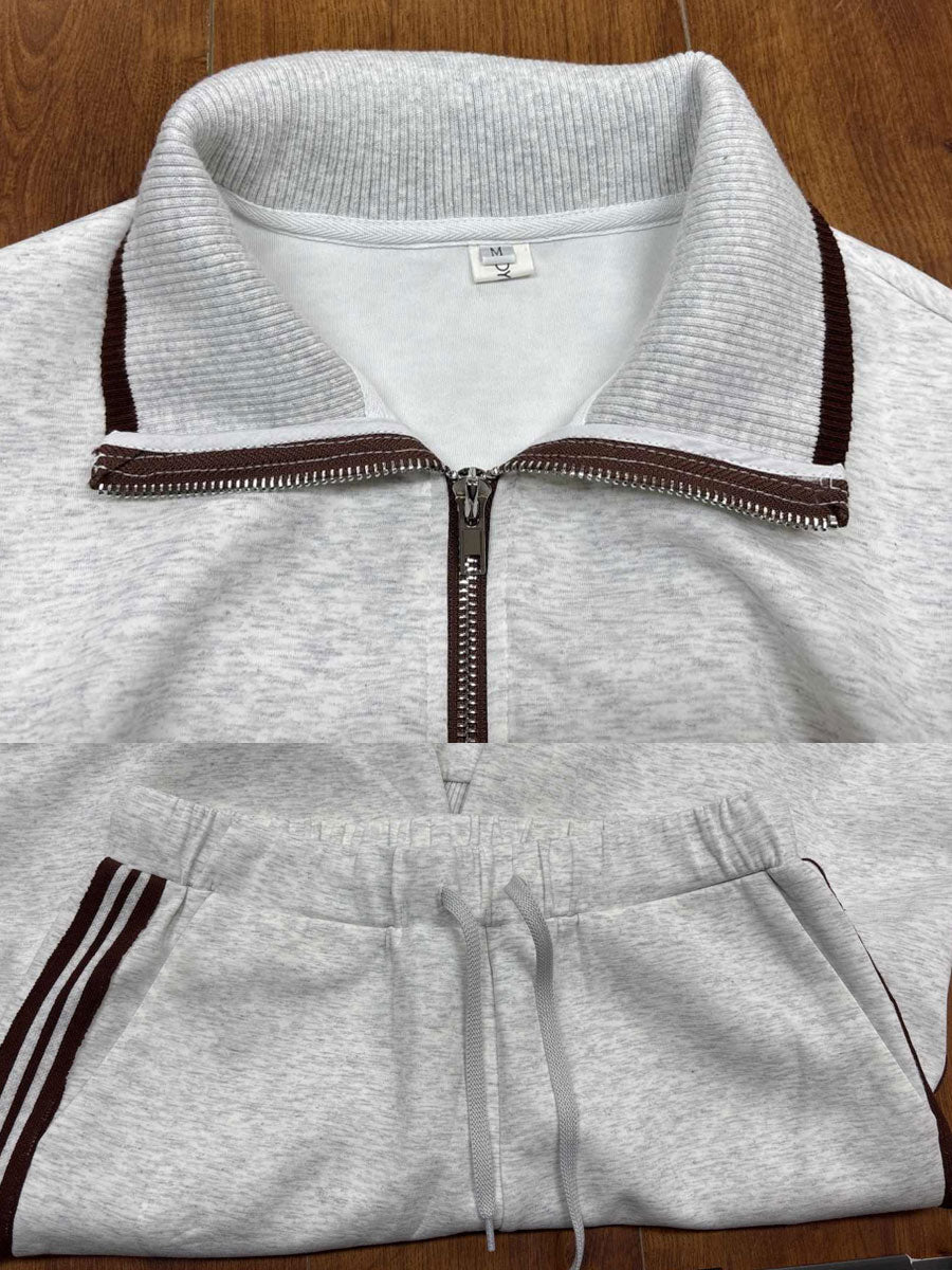 Sport-luxe half-zip co-ord set for women | Zerina -14