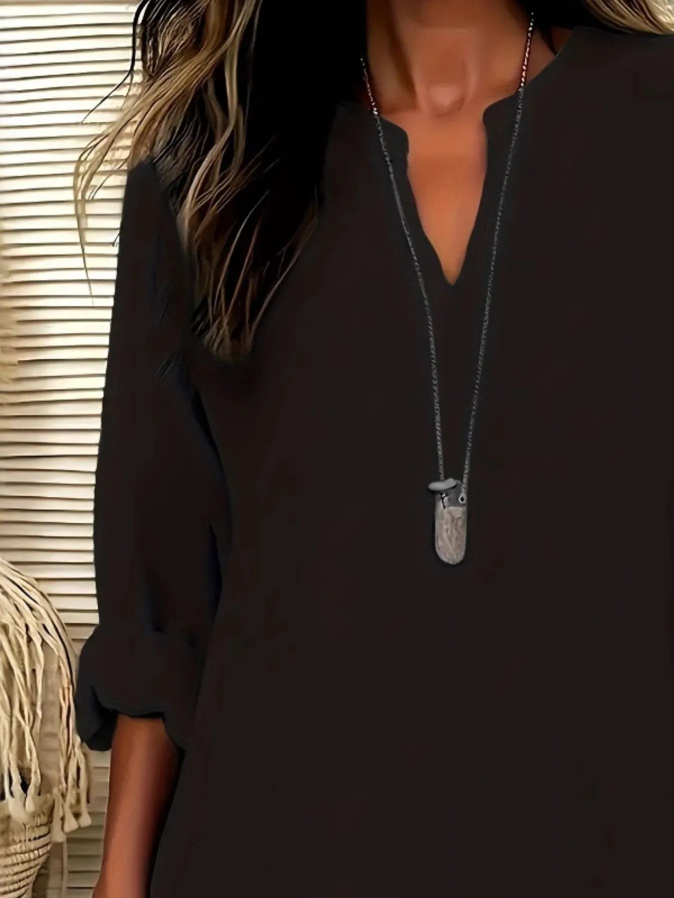 Chemisier long blouse for women -12