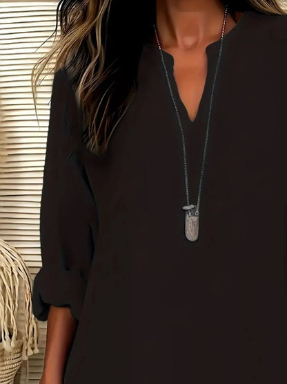 Chemisier long blouse for women -12