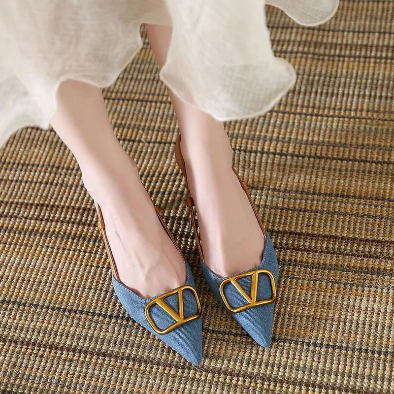Celeste slingback stiletto heel for women | Valentina -5