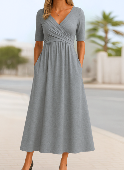 Stylish crossover everyday dress for women | Monica -4