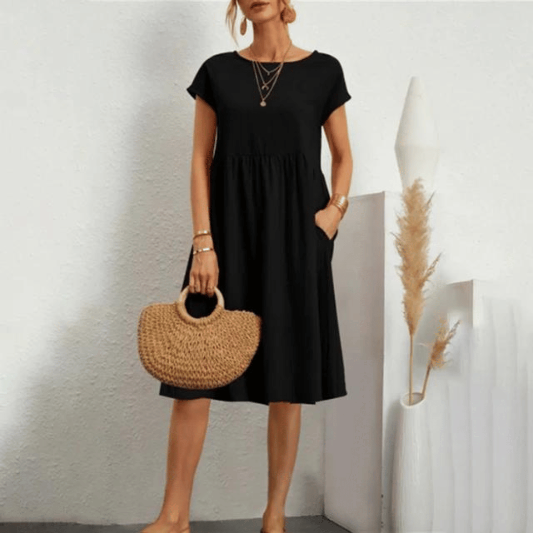 Savana elegant shape tummy-covering dress for women -2