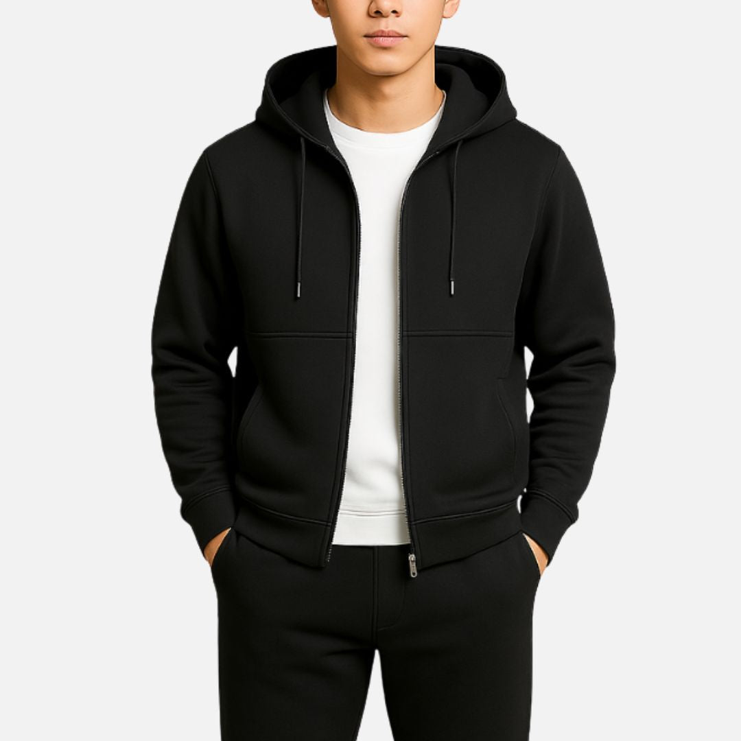 Luxury zip-up smart casual tracksuit set for men -6