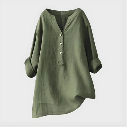 Elegant V-neck blouse for women | Virelle