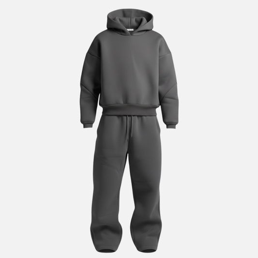 Oversized streetwear hoodie tracksuit set for men -1