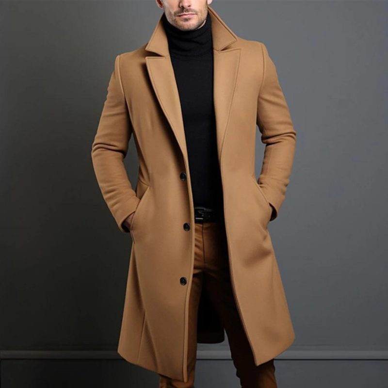 Classic tailored wool coat for men | Alaric -2