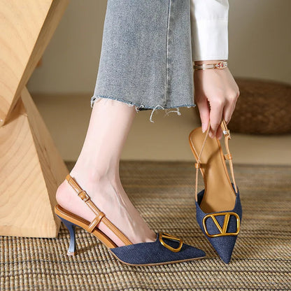 Celeste slingback stiletto heel for women | Valentina -3