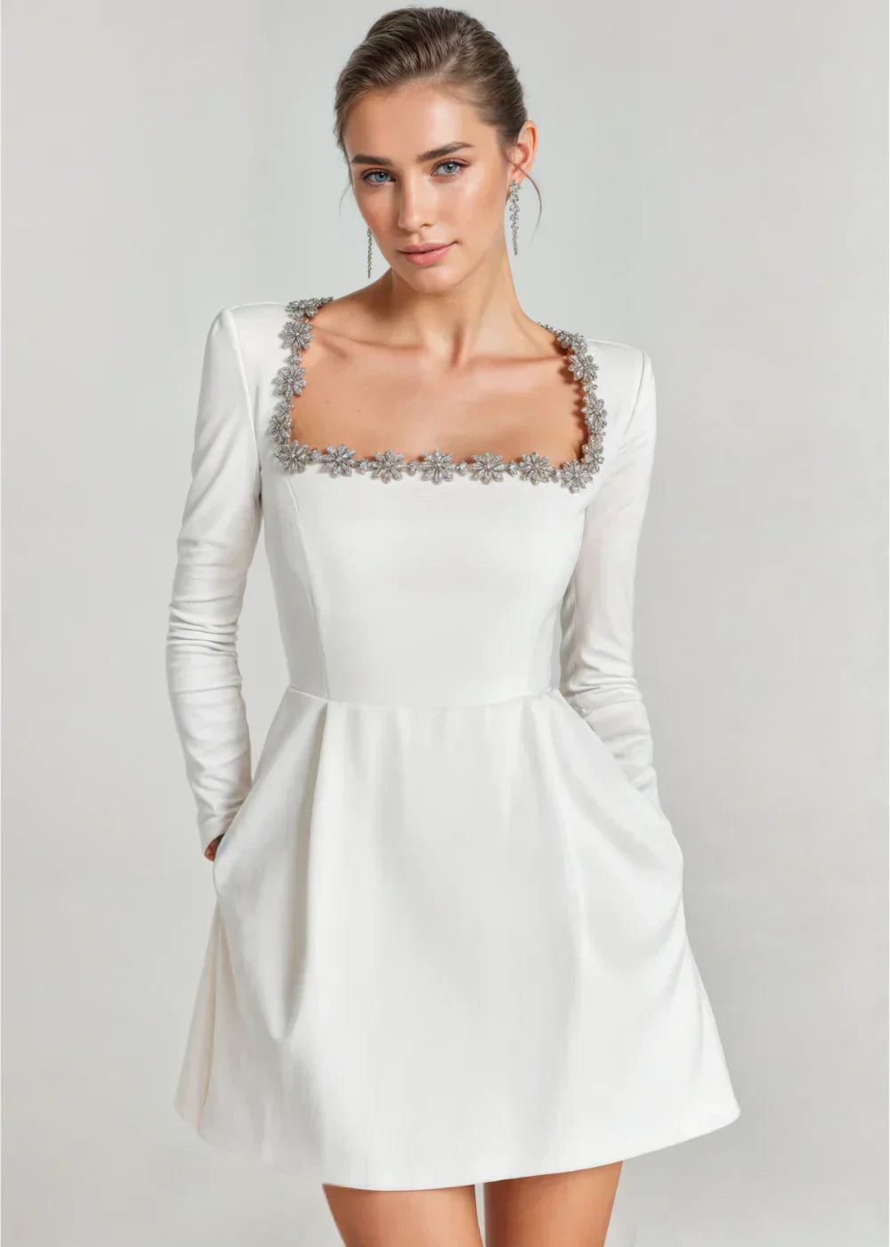 Chic velvet mini dress for women | Willow -13