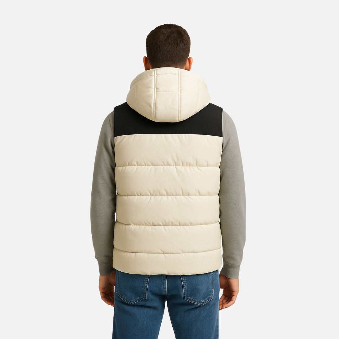 Warm hooded everyday bodywarmer gilet for men -9