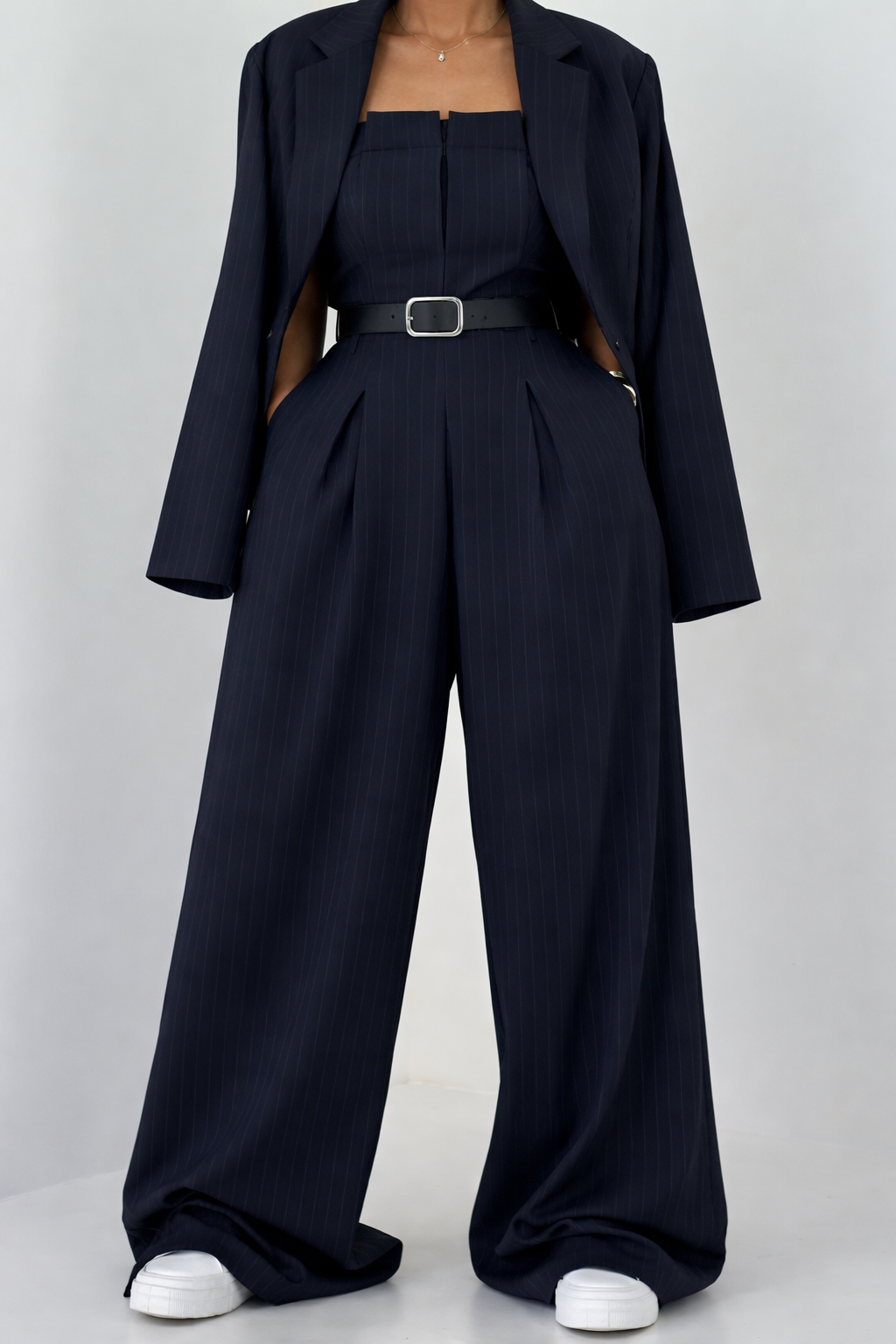 Chic bustier jumpsuit jacket for women | Selene -3