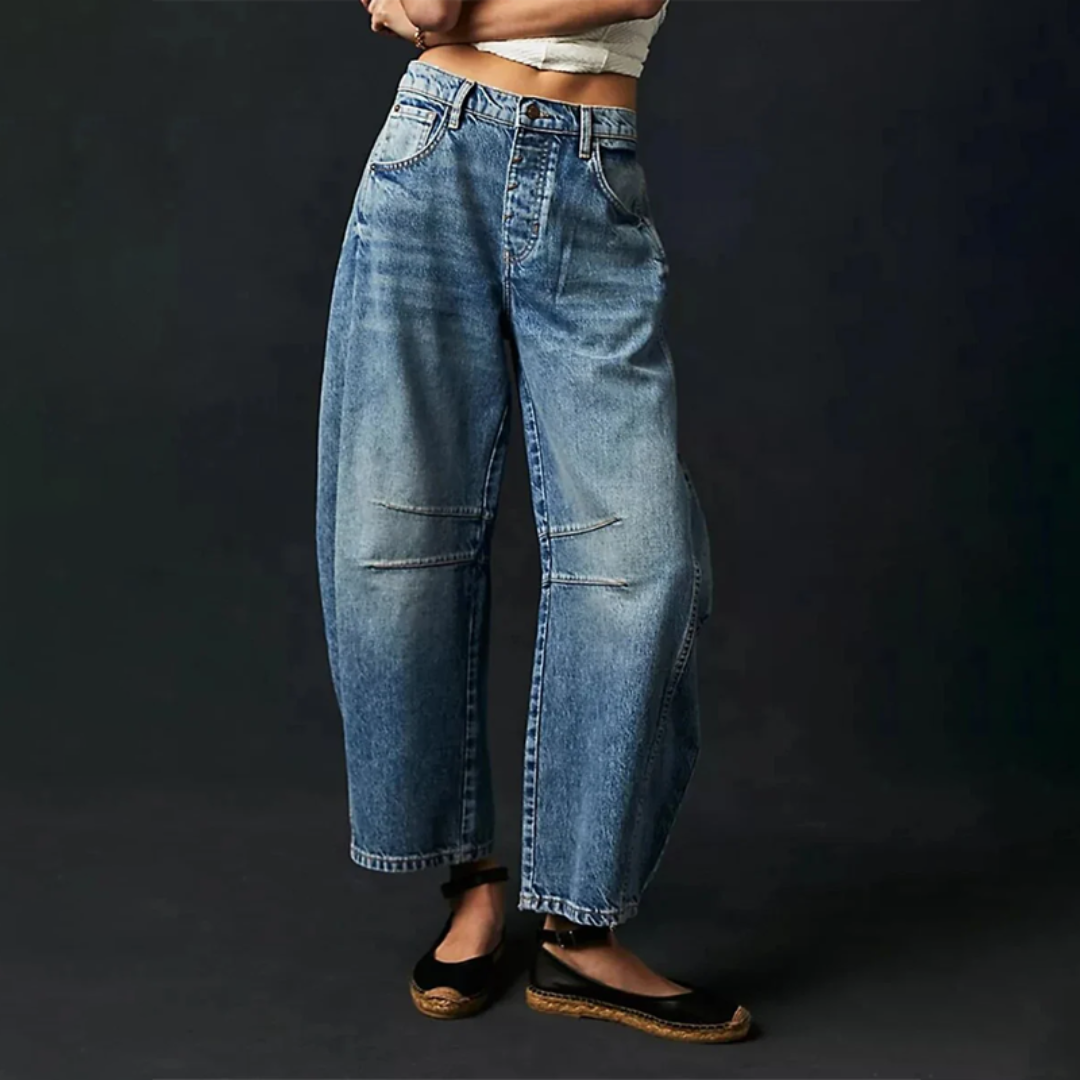 Aurelle Giselle comfortable wide-leg jeans for women