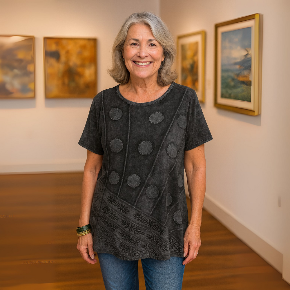 Artistic flow top for women -2