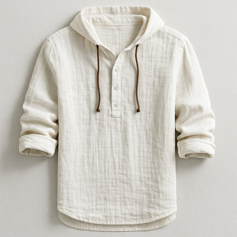 Casual hooded shirt relaxed fit hoodie for men -4