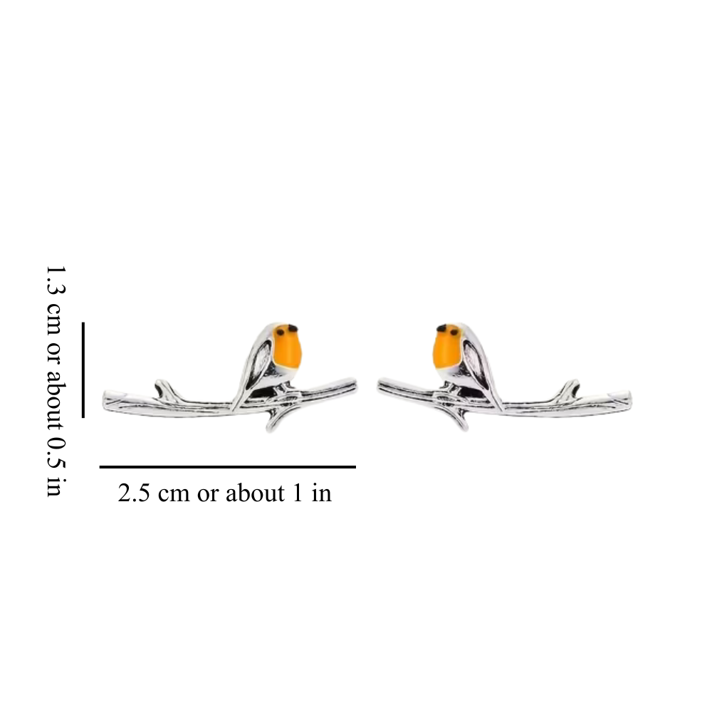 Bird earrings with robin-inspired design for women | Robinelle