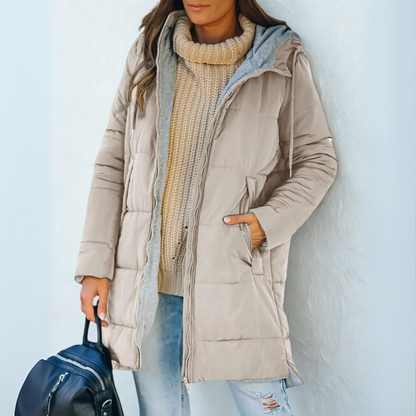 Casual hooded puffer everyday jacket for women | Yila -5