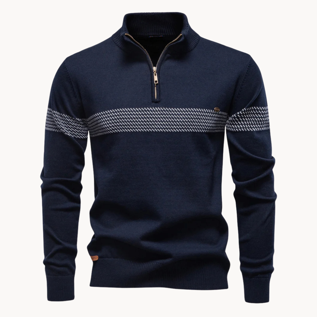 Classic heritage stripe everyday jumper for men | Durham -1