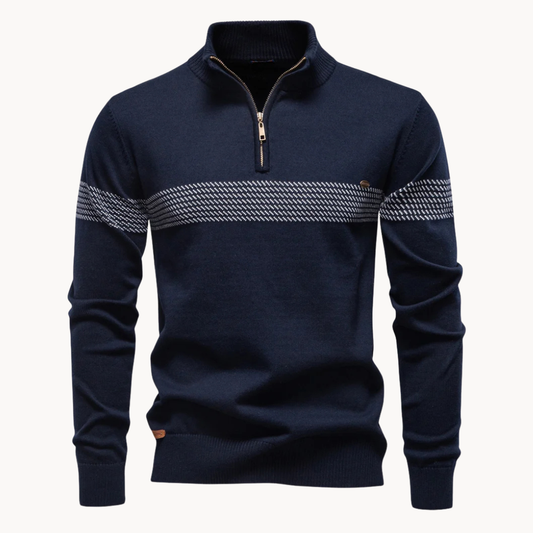 Classic heritage stripe everyday jumper for men | Durham -1