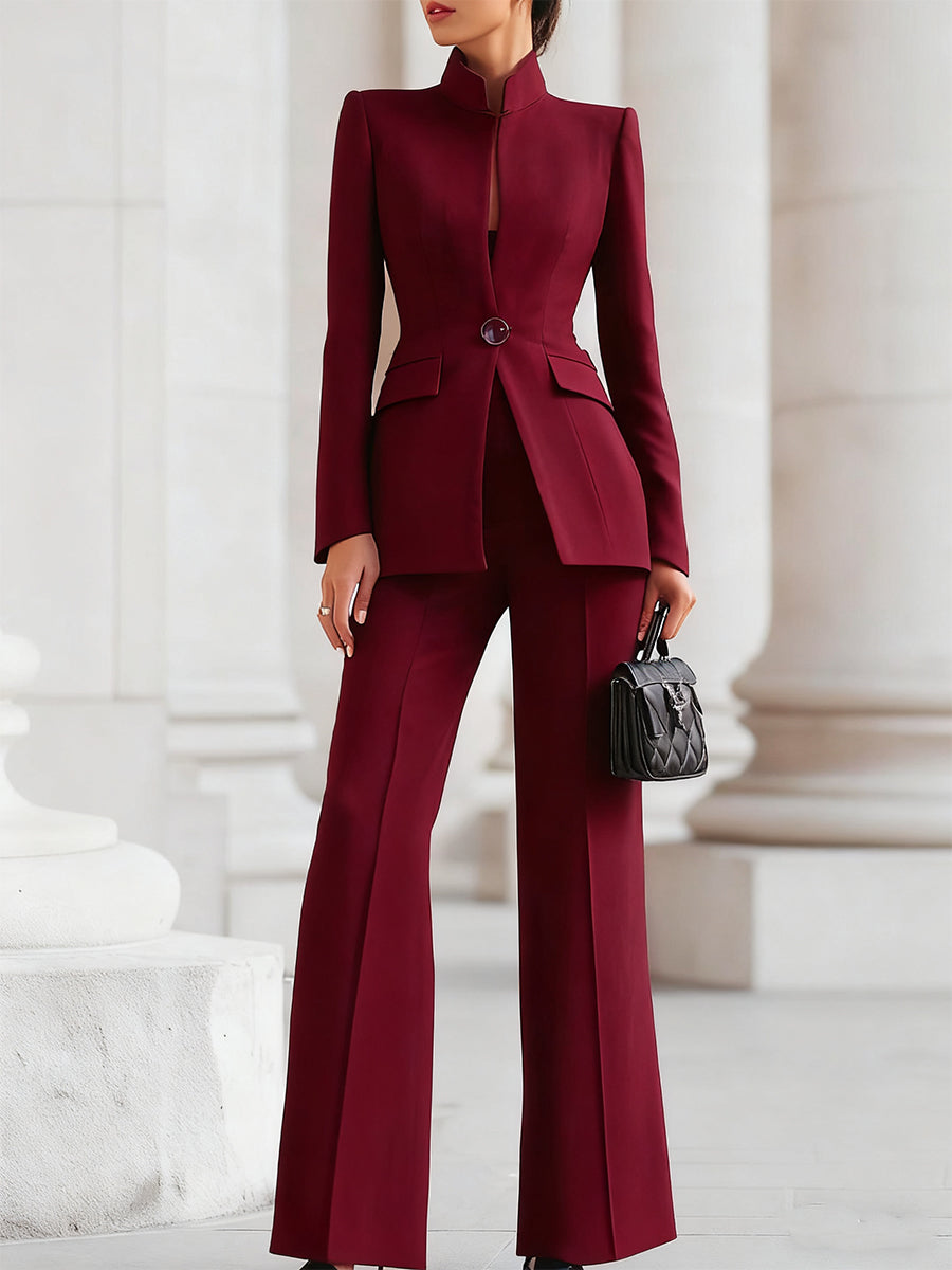 Elegant blazer and trouser suit set for women | Adrielle -4