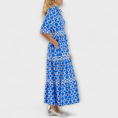 Midi dress with chain pattern for women | Juliette