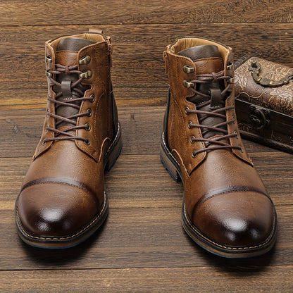 Heritage brogue boots with classic detailing for men | Maxwell