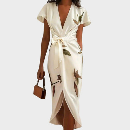 Elegant wrap everyday dress for women | Brenna -1