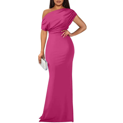 Elegant off-shoulder bodycon evening gown for women | Roselyn -7