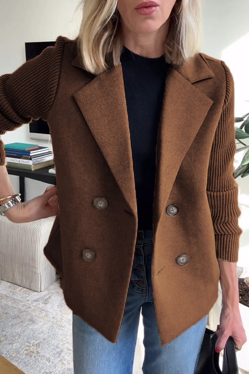 Elegant knit-sleeve everyday blazer for women | Sorelle -8