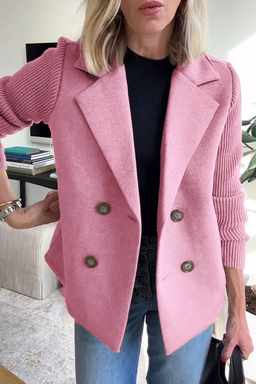 Elegant knit-sleeve everyday blazer for women | Sorelle -6