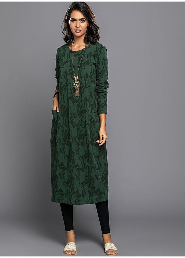 Relaxed floral midi dress for women | Amara -1